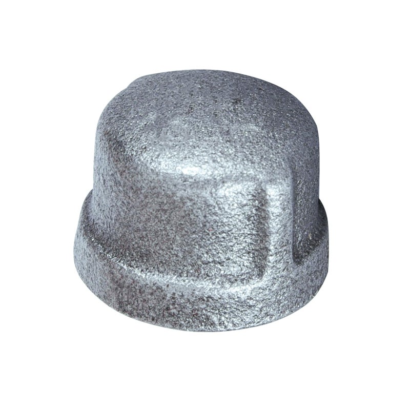 SUPPLYGIANT Supply Giant HNDQ0034 12 Galvanized Malleable Iron Pipe Cap for 150 lb Applications with Female Thread - Image 2