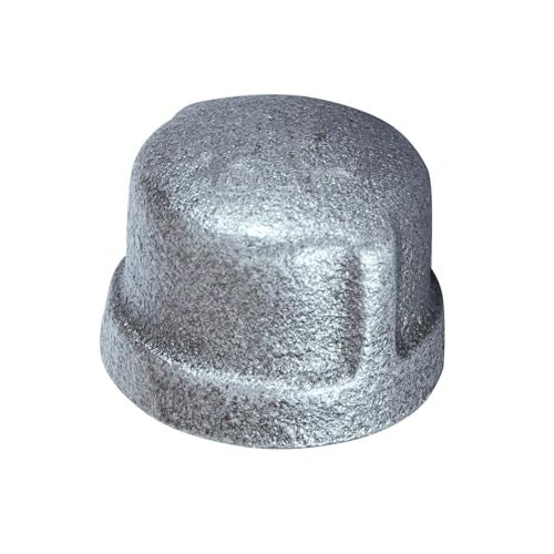 SUPPLYGIANT Supply Giant HNDQ0034 12 Galvanized Malleable Iron Pipe Cap for 150 lb Applications with Female Thread - Image 1
