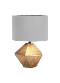 Mi Casa 60W E27 Ceramic Table Lamp Grey and Gold 22 x 32 x 22 cm FH4014L-1 