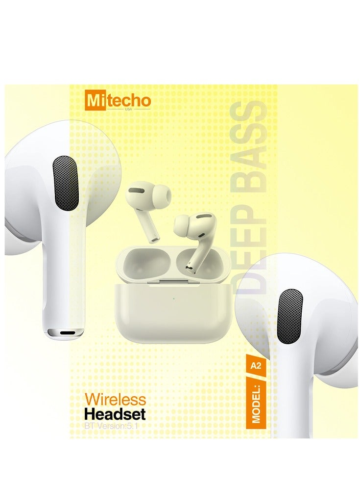 Mi techo Bluetooth Wireless Earphone Deep Sound With Super Clear Mic For iPhone and iPad - Image 3