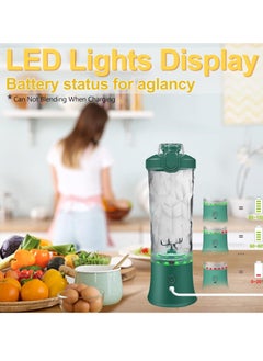 Portable Blender 20 Oz,Personal Blender for Shakes and Smoothies with 6 Blades,600ML Mini Small Smoothie Blender Bottles for Kitchen,Home,Travel(Green) - pzsku/Z6653BD3DECA90C156421Z/45/_/1717516230/a99fde77-9556-4c82-8d36-3b1f5ecd2840