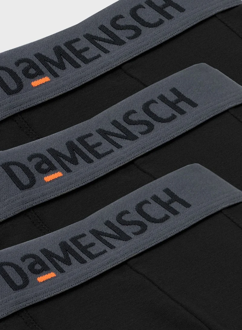 DaMENSCH 3 Pack Logo Band Trunks