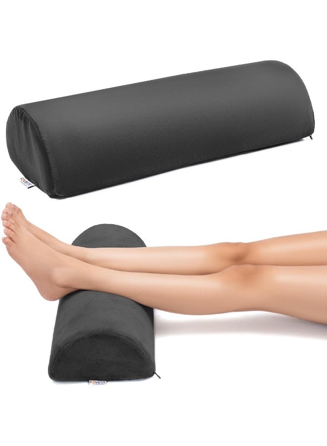 DUNISO Half-Moon Memory Foam Pillow, Multifunctional Leg Knee Pillow, Orthopedic Pillow, Crescent Pillow, Leg Pad, Soft And Firm, Relieves Pressure On The Cervical Spine, Back, Hips And Ankles, Suitable For Supine Or Side Sleepers,Black - Image 1