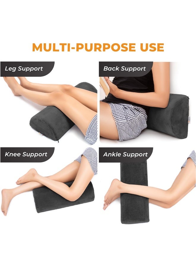 DUNISO Half-Moon Memory Foam Pillow, Multifunctional Leg Knee Pillow, Orthopedic Pillow, Crescent Pillow, Leg Pad, Soft And Firm, Relieves Pressure On The Cervical Spine, Back, Hips And Ankles, Suitable For Supine Or Side Sleepers,Black - Image 4