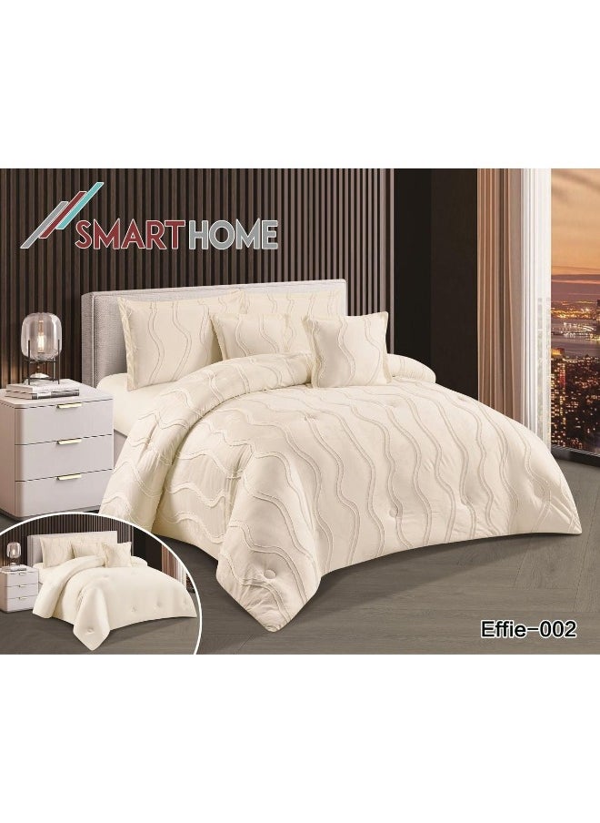 SMART HOME - Double-sided comforter set, 6-piece bedspread, 6-piece comforter, 100% microfiber, comforter size 230x250 cm - Image 1