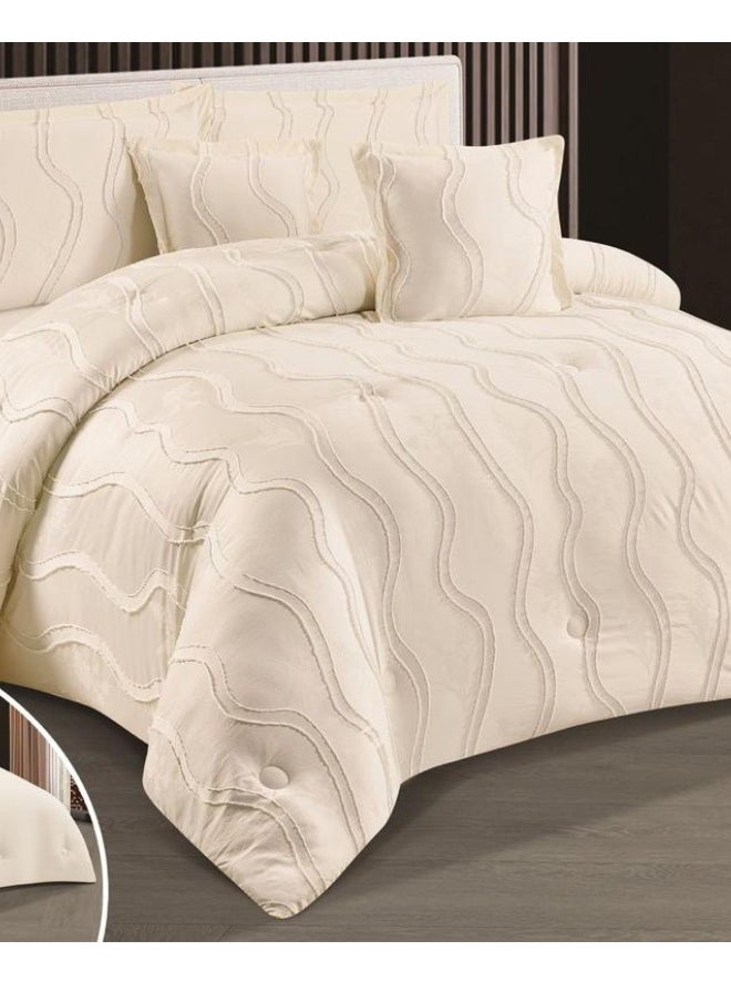 SMART HOME - Double-sided comforter set, 6-piece bedspread, 6-piece comforter, 100% microfiber, comforter size 230x250 cm - Image 1