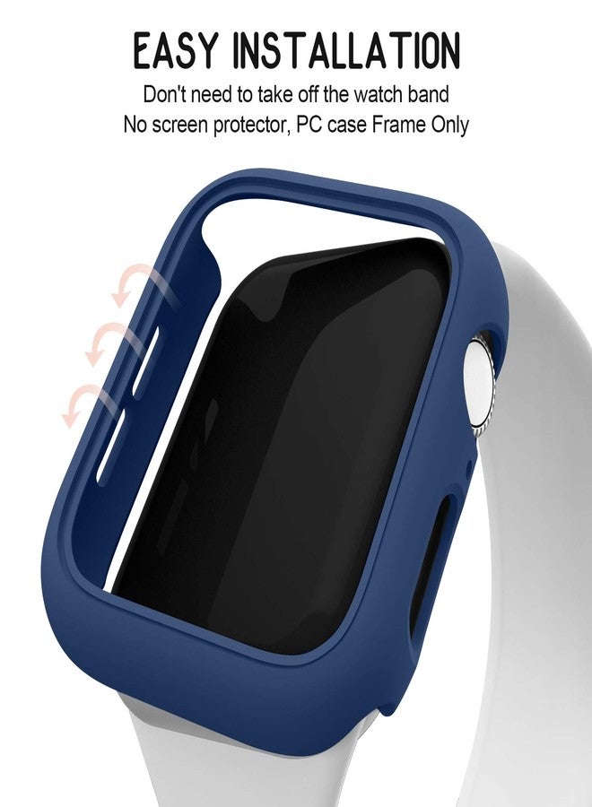 Mugust 4 Pack Hard PC Bumper Case Compatible with Apple Watch SE (2nd Gen) Series 6 Series 5 Series 4 44mm Without Screen Protector, Scratch Resistant Protective Frame Edge Cover for iWatch 44mm - Image 3