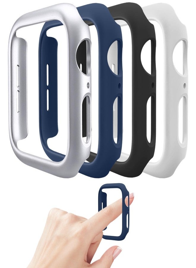 Mugust 4 Pack Hard PC Bumper Case Compatible with Apple Watch SE (2nd Gen) Series 6 Series 5 Series 4 44mm Without Screen Protector, Scratch Resistant Protective Frame Edge Cover for iWatch 44mm - Image 1