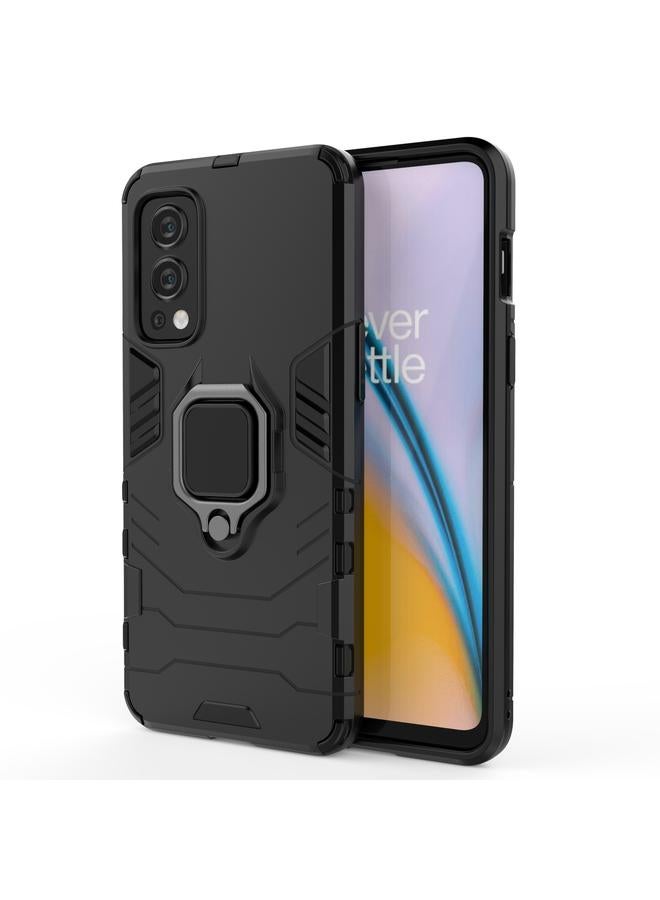 S-TOP Case For OnePlus Nord 2 5G PC + TPU Shockproof Protective Case with Magnetic Ring Holder - Image 1