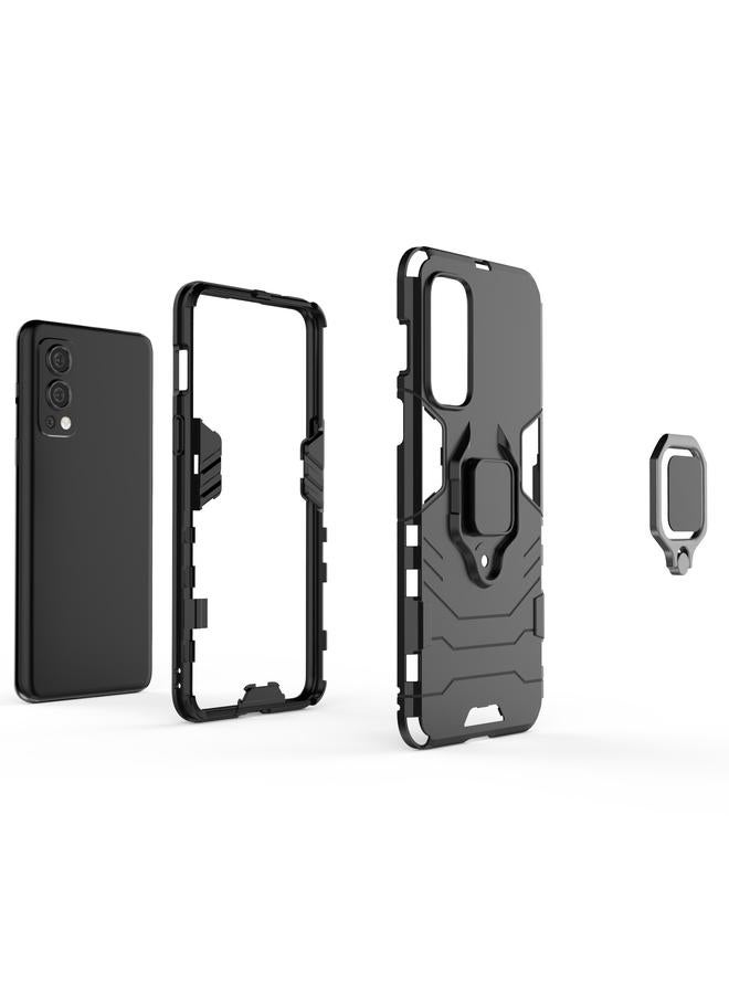 S-TOP Case For OnePlus Nord 2 5G PC + TPU Shockproof Protective Case with Magnetic Ring Holder - Image 3