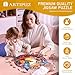 Artipuz Wooden Puzzles for Adults Mandala Hummingbird Wooden Puzzle Unique Shaped Wood Jigsaw Puzzle for Adults Wood Puzzles Adult Gifts for Family Wall Art Home Decor 100pcs 79 79in S - Image 4
