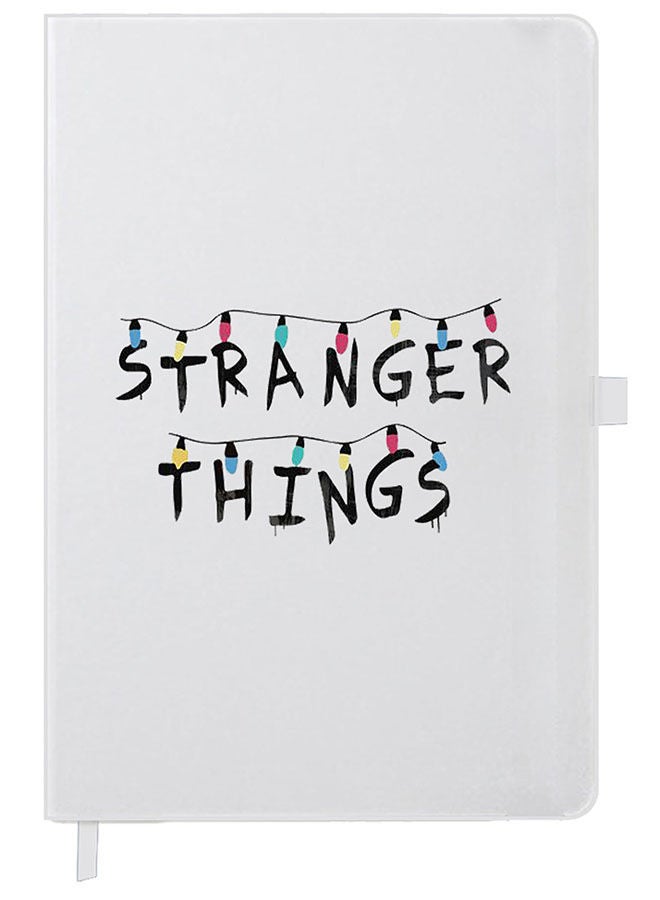 Theodor دفتر ملاحظات مصمم A5 سميك ذو غلاف أبيض من سترينجر ثينغز - Image 1