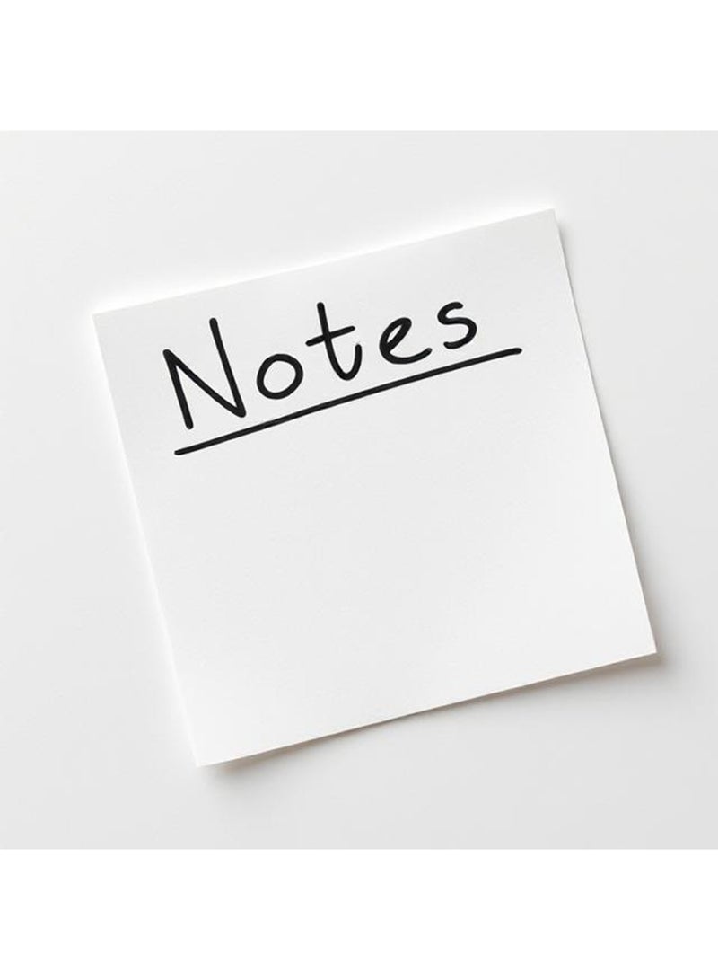 ErichKrause ملاحظات لاصقة 100 ورقة بحجم 75 مم × 75 مم باللون الأبيض - Image 2