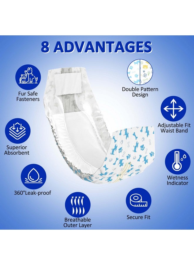 Dono Disposable Dog Diapers Male - 48 Pcs: Super Absorbent Disposable Puppy Male Wraps for Small to Large Dogs with Wetness Indicator and 360° Leak-Proof, Diapers for Male Doggies and Puppies Dogs - Image 3