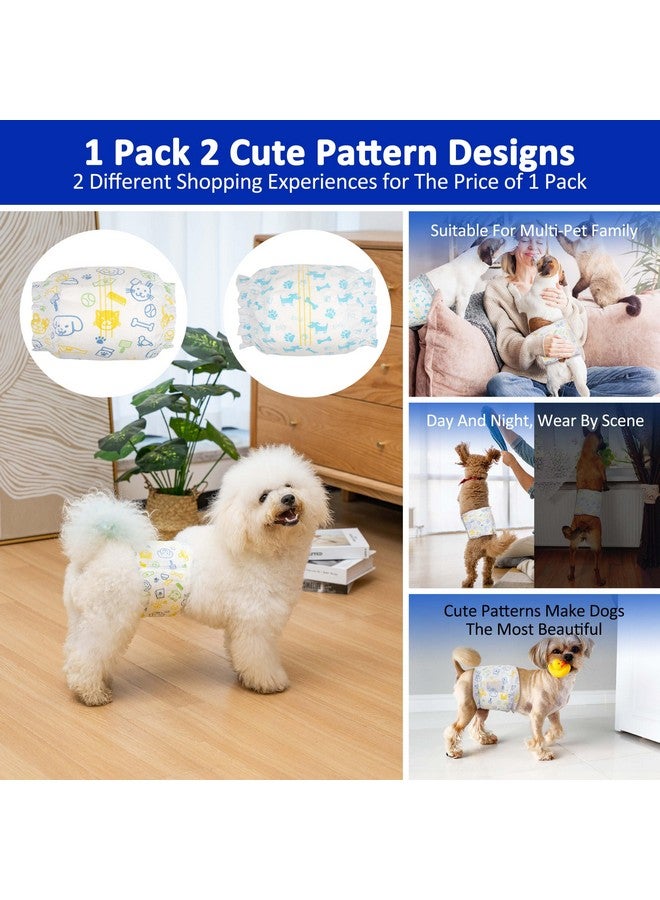 Dono Disposable Dog Diapers Male - 48 Pcs: Super Absorbent Disposable Puppy Male Wraps for Small to Large Dogs with Wetness Indicator and 360° Leak-Proof, Diapers for Male Doggies and Puppies Dogs - Image 2