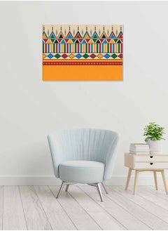 LOWHA Framed Canvas Wall Art Stretched Over Wooden Frame, Inspired By Al Qatt Al Asiri Landscape Orientatio Painting, For Home, Living Room, Office Decor  - Image 4