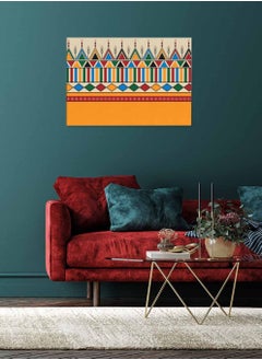 LOWHA Framed Canvas Wall Art Stretched Over Wooden Frame, Inspired By Al Qatt Al Asiri Landscape Orientatio Painting, For Home, Living Room, Office Decor  - Image 2