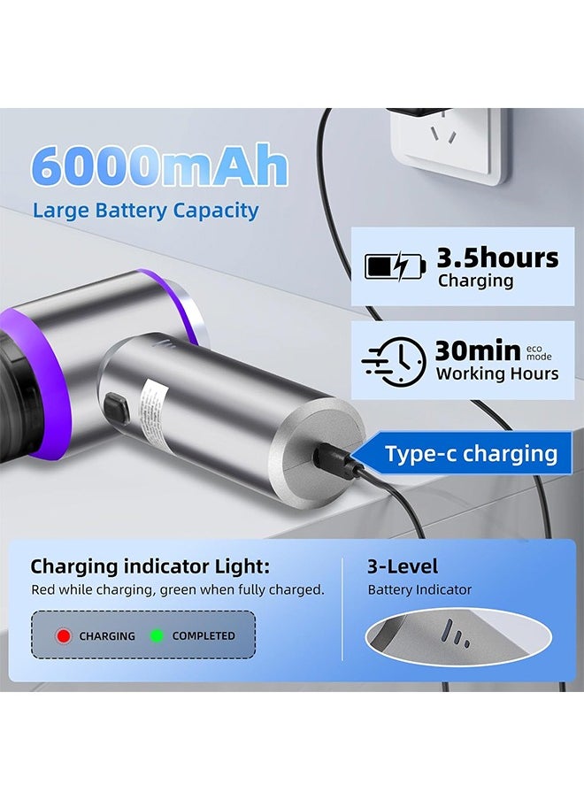 MVAQKLM  Car Vacuum Cleaner Cordless,Wireless Mini Vacuum Cleaner 4-in-1 Compressed Air Duster & Air Blower & Pump，Portable Handheld Vacuum with Brushless Motor for Car, Home, Office,Camping  - Image 3
