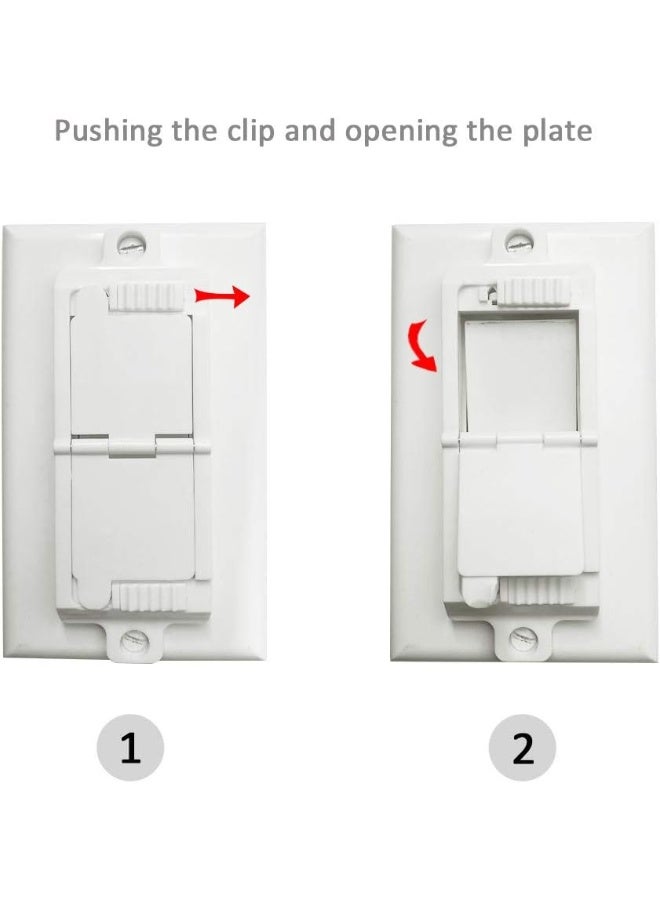 آي ليفابل Rocker Switch Plate Cover Guard, Child Proof Light Switch Guard Protects Your Lights or Circuits from being Accidentally Turned On or Off by Children and Adults (2 Pack White) - Image 3