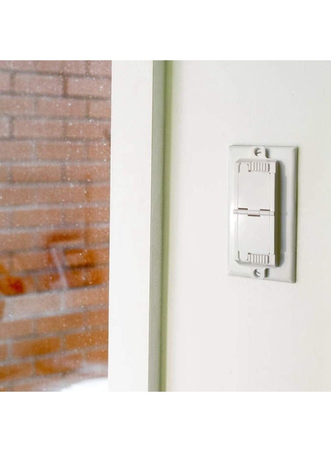 آي ليفابل Rocker Switch Plate Cover Guard, Child Proof Light Switch Guard Protects Your Lights or Circuits from being Accidentally Turned On or Off by Children and Adults (2 Pack White) - Image 5
