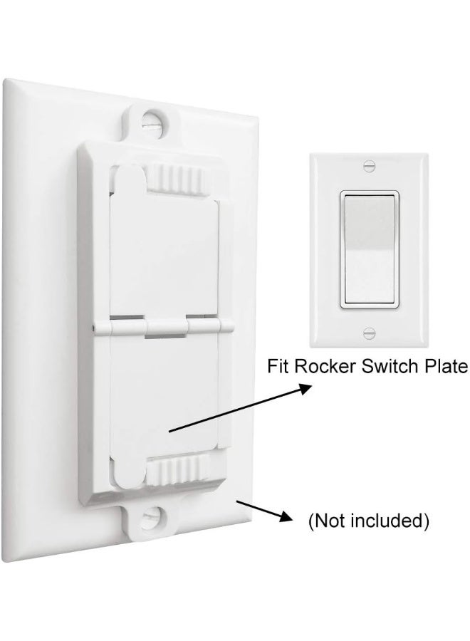 آي ليفابل Rocker Switch Plate Cover Guard, Child Proof Light Switch Guard Protects Your Lights or Circuits from being Accidentally Turned On or Off by Children and Adults (2 Pack White) - Image 2