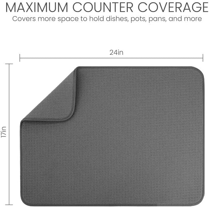 Bellemain Microfiber Dish Drying Mat, Extra Large, 43cm x 60cm - Image 2