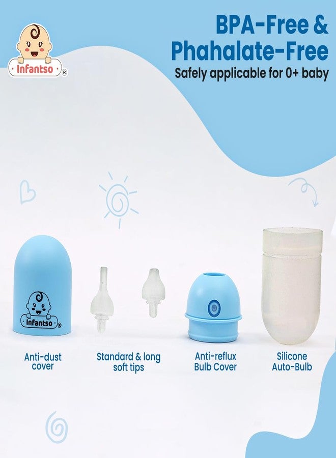 Infantso (2-in-1) Nose Cleaner | Baby Nasal Aspirator | Gentle Suction for Blocked Nose | Soft Silicone Tip, Safe & Hygienic | Easy to Use for Newborns, Mucus Sucker for Congestion & Cold Relief (Made in Tiwan) - Image 4