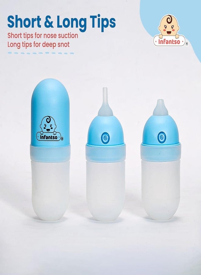 Infantso (2-in-1) Nose Cleaner | Baby Nasal Aspirator | Gentle Suction for Blocked Nose | Soft Silicone Tip, Safe & Hygienic | Easy to Use for Newborns, Mucus Sucker for Congestion & Cold Relief (Made in Tiwan) - Image 5