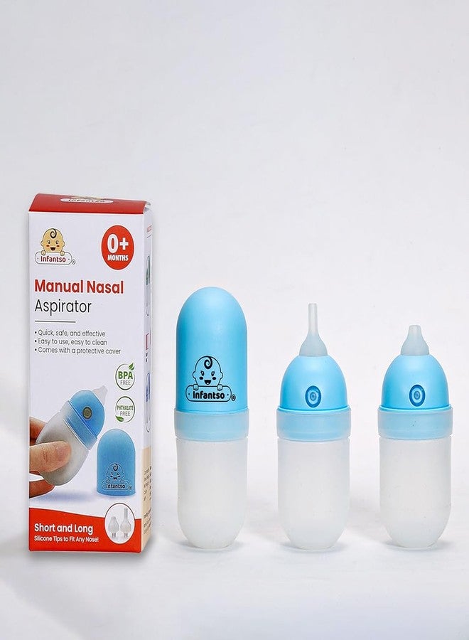 Infantso (2-in-1) Nose Cleaner | Baby Nasal Aspirator | Gentle Suction for Blocked Nose | Soft Silicone Tip, Safe & Hygienic | Easy to Use for Newborns, Mucus Sucker for Congestion & Cold Relief (Made in Tiwan) - Image 1