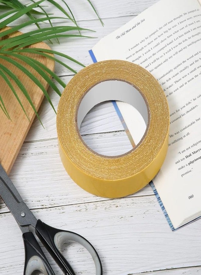 MAJIK Cotton Double Sided Waterproof Hair Wig Tape Roll for Hair Wig, Patch, Toupee,Yellow (30 MTR) - Image 1