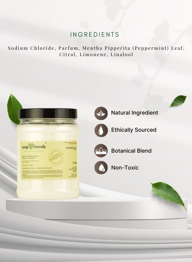 الصابون والأصدقاء مقشر الجسم الطبيعي من Soap&Friends Sauna Vita Spa - ليمون ونعناع، ​​١٫٥ كجم - Image 3