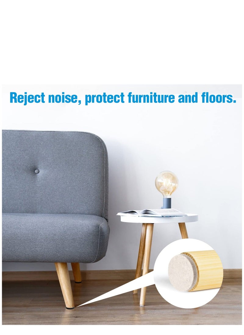 Generic - 90pcs Furniture Pads Floor Protectors, Self Adhesive Felt Chair Leg Protectors 25mm,5mm Thick Anti Scratch Felt Pads Furniture Feet Pads for Chair, Table, Wardrobe, Sofa - Image 1
