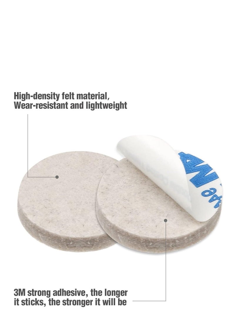 Generic - 90pcs Furniture Pads Floor Protectors, Self Adhesive Felt Chair Leg Protectors 25mm,5mm Thick Anti Scratch Felt Pads Furniture Feet Pads for Chair, Table, Wardrobe, Sofa - Image 1