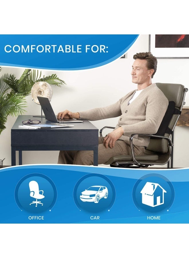 Lumbar Support Pillow Ergonomic Memory Foam for Back Support and Pain Relief for Office Chair Cushion Car Seat Cushion Back Pillow - Image 2