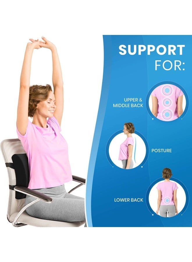 Lumbar Support Pillow Ergonomic Memory Foam for Back Support and Pain Relief for Office Chair Cushion Car Seat Cushion Back Pillow - Image 4