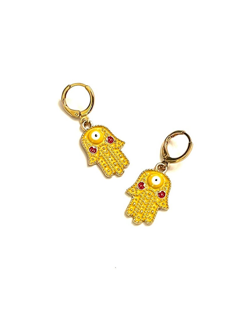 Yellow eyed hand earrings - pzsku/Z6654ACA688533C9C83CBZ/45/_/1723471753/8764aef6-4e77-4798-8da7-03745b500a76