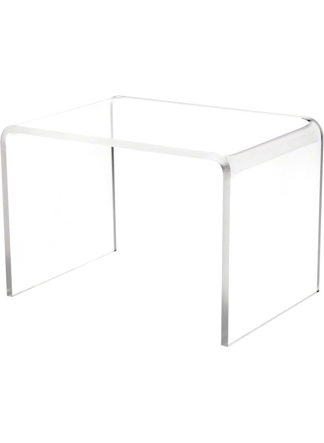 TPGP Clear Acrylic Rectangular Display Riser, 4 Inch Height X 6 Inch Width X 4 Inch Depth (3/16 Inch Thick) (3 Pack)