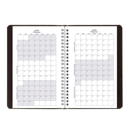 Blueline® Essential Academic Weekly/Monthly Planner, 13 Months, July 2025 to July 2026, Twin-Wire Binding, Soft Vicuana Cover, 8" x 5", Black (CA101.BLK-26) - Image 3