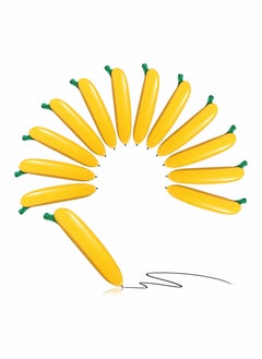 Y&D Novelty Banana Pens, Push-Type Writing Ballpoint Cool Stationery for School, 12 pcs  - Image 1