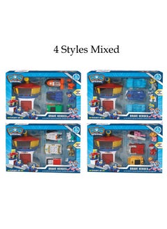 Swift 4 Mixed Style Dog Special Paw Patrol Car Toy Set, 1:55 True Metal Classic Gift Pack Collectible Diecast Vehicles Pull Back Cars, Animal Kingdom Playset for Kids  - Image 2