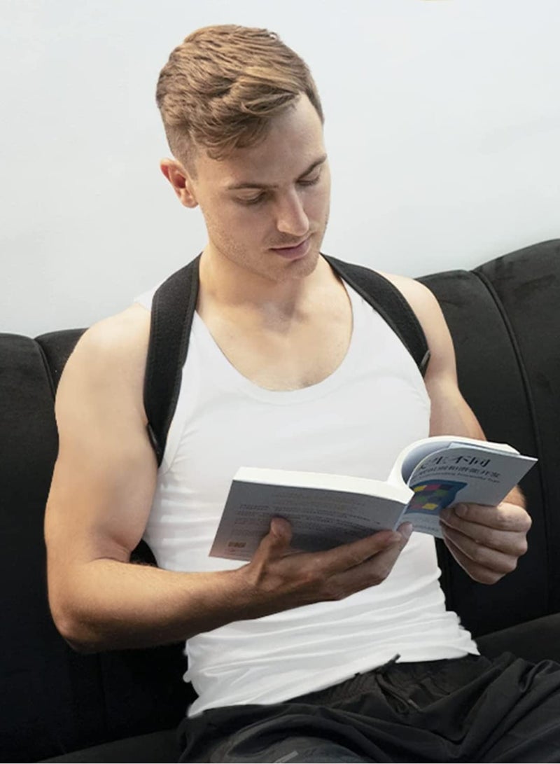 Sweet seven مثبت وضعية قابل للتعديل للرجال والنساء دعامة دعم الظهر القابلة للتنفس لتخفيف الألم في أسفل الظهر والرقبة والكتف والت clavicle - تحسين الوضعية واستقامة ظهرك بشكل مريح - Image 5