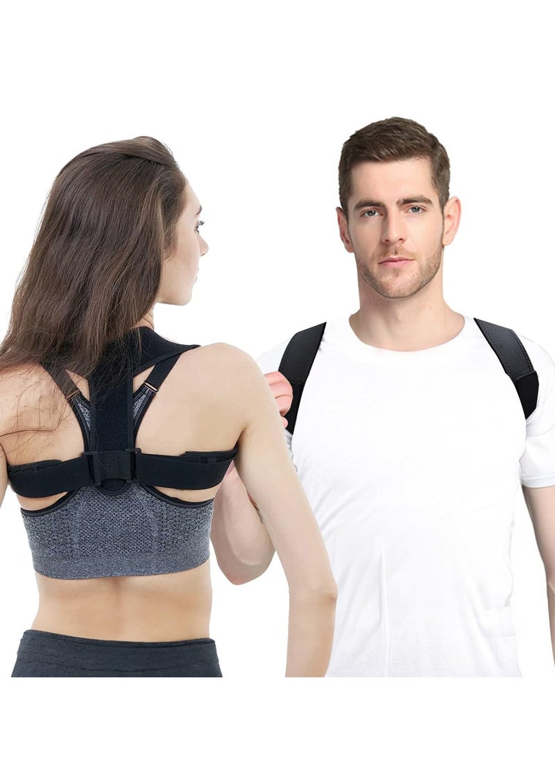 Sweet seven مثبت وضعية قابل للتعديل للرجال والنساء دعامة دعم الظهر القابلة للتنفس لتخفيف الألم في أسفل الظهر والرقبة والكتف والت clavicle - تحسين الوضعية واستقامة ظهرك بشكل مريح - Image 2