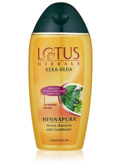 LOTUS HERBALS Keraveda Hennapura Henna Shampoo With Conditioner ; With Bhringraj ; For All Hair Types ; 200Ml  - Image 1