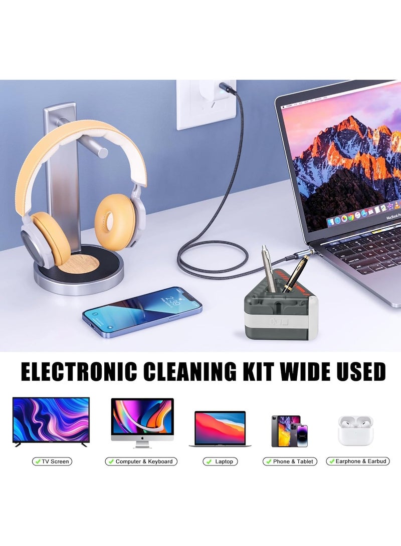 Electronic Keyboard Cleaner, Keyboard Cleaning Kit Laptop Cleaner, 21-in-1 Computer Keyboard Brush Tool Screen Cleaning Spray, Cleaning Spray Brush Pen, for MacBook iPhone, Computer Laptop Tablet Car - Image 2