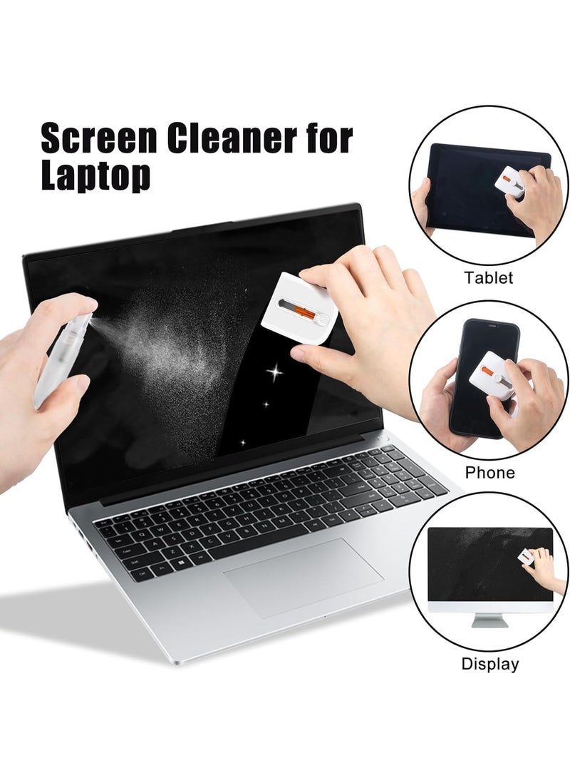 Electronic Keyboard Cleaner, Keyboard Cleaning Kit Laptop Cleaner, 21-in-1 Computer Keyboard Brush Tool Screen Cleaning Spray, Cleaning Spray Brush Pen, for MacBook iPhone, Computer Laptop Tablet Car - Image 3