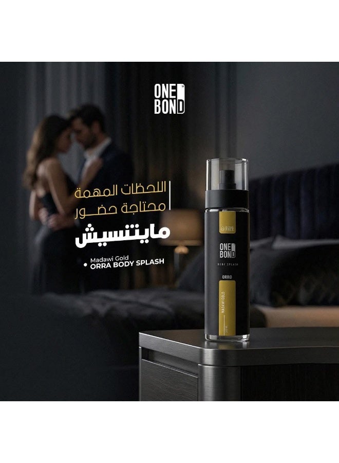وان بوند ون بوند أورو معطر للجسم مضاوي جولد خالي من الكحول (200 مل) عطر شرقي ساحر وثبات يدوم طويلاً بتركيبة آمنة 100% على بشرتك - Image 3