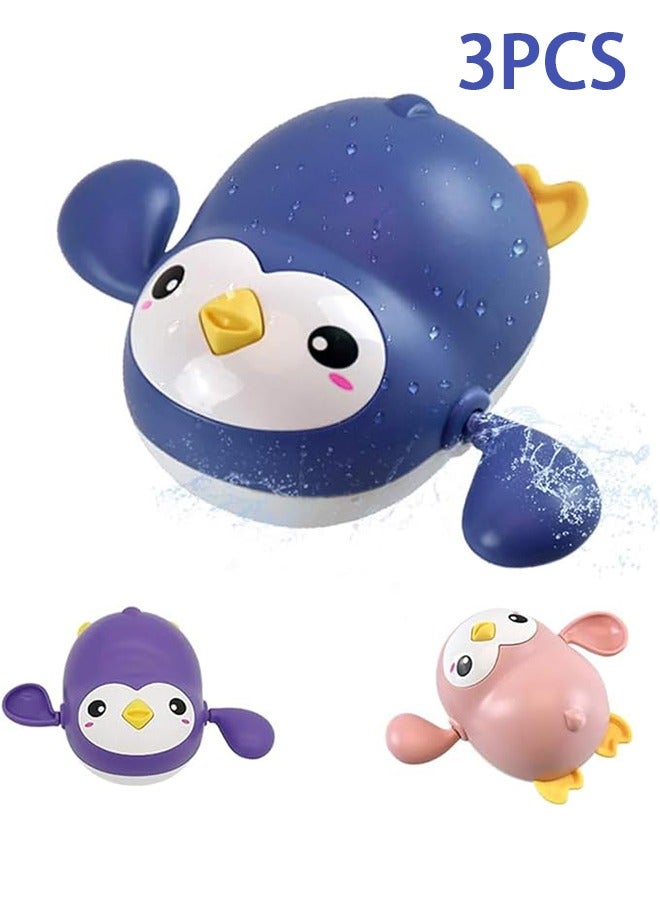 3 PCS Bath Toys for Toddlers 1 2 3 4 5 Years OldPool Toys for KidsBaby Funny Wind Up Swimming Turtle Bath ToyCute Floating Bathtub Water Toys for Preschool Child Boys Girls  - Image 1