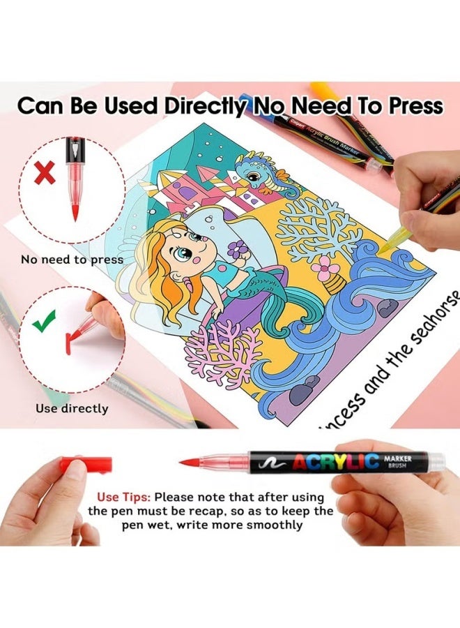 أكريليك 12 قطعة من أقلام تحديد الطلاء الملونة، أقلام تحديد الطلاء الأكريليكية، أقلام تحديد فن الخط للكتابة، صناعة البطاقات، الرسم على الصخور، الحجر، السيراميك، الزجاج، الخشب، القماش، المعدن، الحرف الفنية اليدوية - Image 2