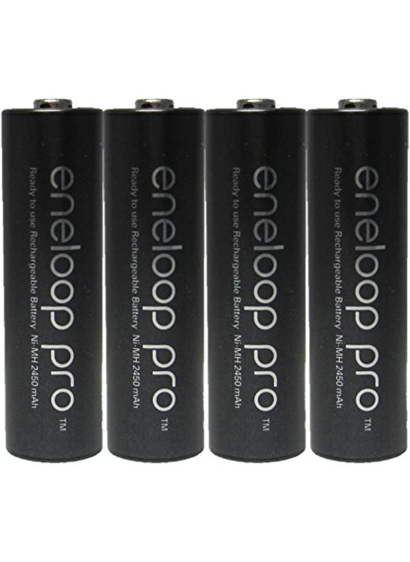 eneloop Eneloop 0BEYUA4XDI Pro AA High Capacity NiMH PreCharged Rechargeable Battery with Holder Pack of 4 