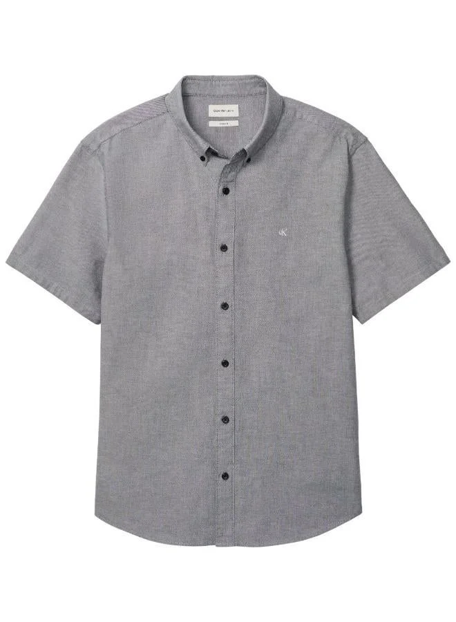 Calvin Klein Jeans  Short Sleeve Oxford Cotton Shirt for Men | Best Price UAE